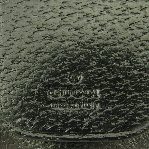 GUCCI key case logo plate leather Auth T18721 - Picture 6 of 8